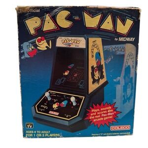 Coleco Midway Pac-Man Tabletop Mini Arcade Game 1981 Works Vintage Flaw W Extra